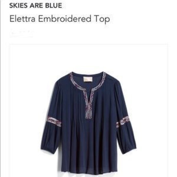 Skies Are Blue Elettra Embroidered Top Small - Picture 4 of 16